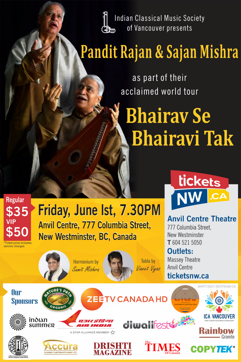 Pandit Rajan Sajan Mishra Concert Vancouver